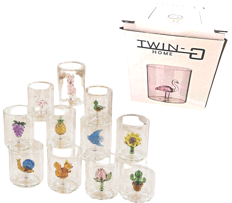 TWIN-G HOME BICCHIERE VETRO MINIATURE ASSORTITE