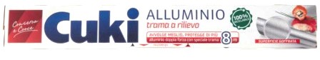 CUKI ALLUMINIO ROTOLO 8MT TRAMA A RILIEVO